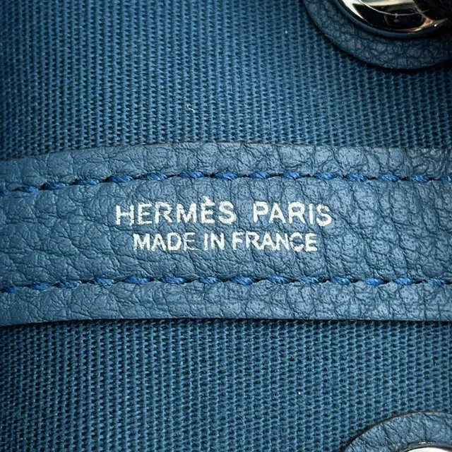 Hermès Neo Garden Blue Tempete Toile Officier Negonda Leather Size 23 in Blue Leather from GALLERY RARE, photo 6 of 7