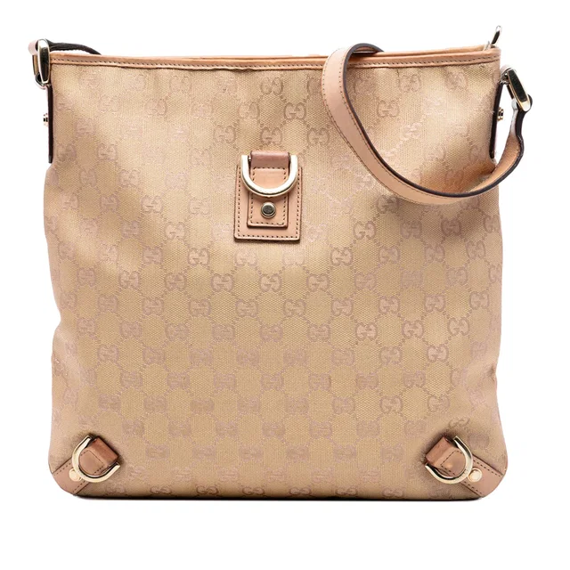 Beige Gucci GG Canvas Abbey D Ring Crossbody in Beige Canvas from Designer Revival