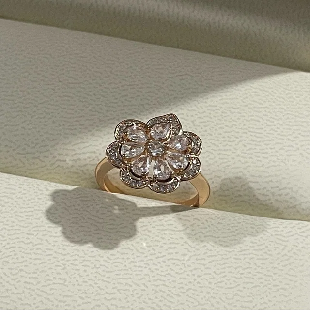 Chopard Rose Gold Flower Halo Ring in gold from Poshmark