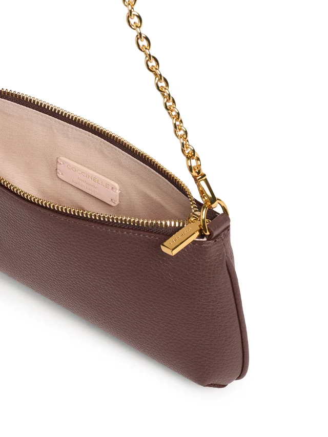 Coccinelle Mini C-Me Chain grainy-leather chain-link shoulder bag, photo 3 of 4 from SENSER