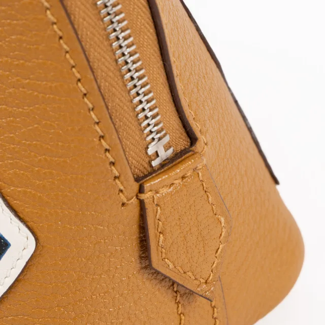 Hermès Bolide 1923 Mini Travel Caramel Chevre Mysore PHW in Goatskin from Labellov, photo 5 of 11