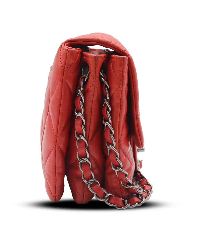 Chanel Quilted Lambskin Flap Red in Red Lambskin from Luxury Promise, photo 5 of 11