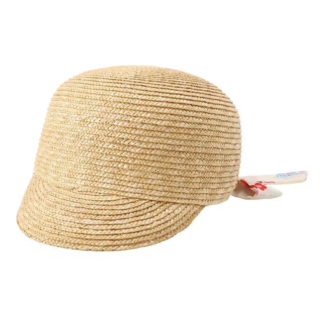 Miu Miu Straw cap Size M Beige/Multicolor5HC154 Straw Silk in Beige Raffia from GALLERY RARE