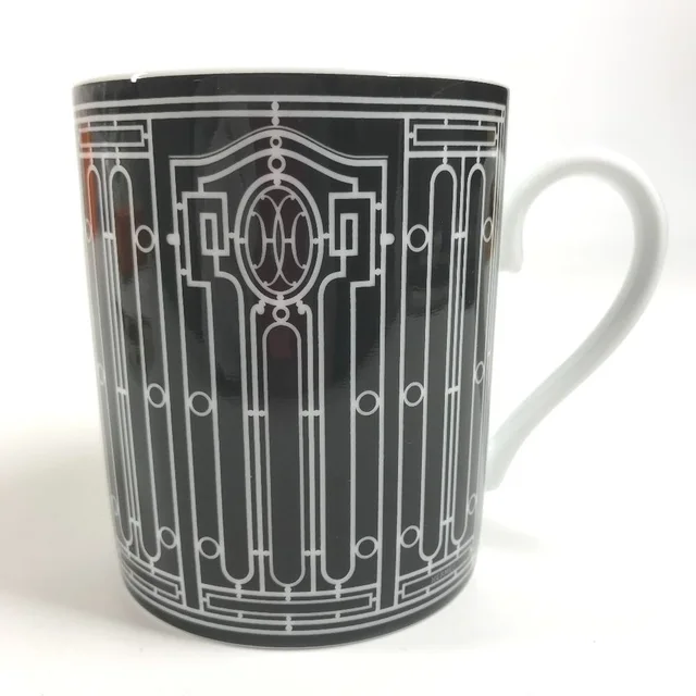 Hermès Mug H Deco Ceramic Black in Black Ceramic from The Reluxe