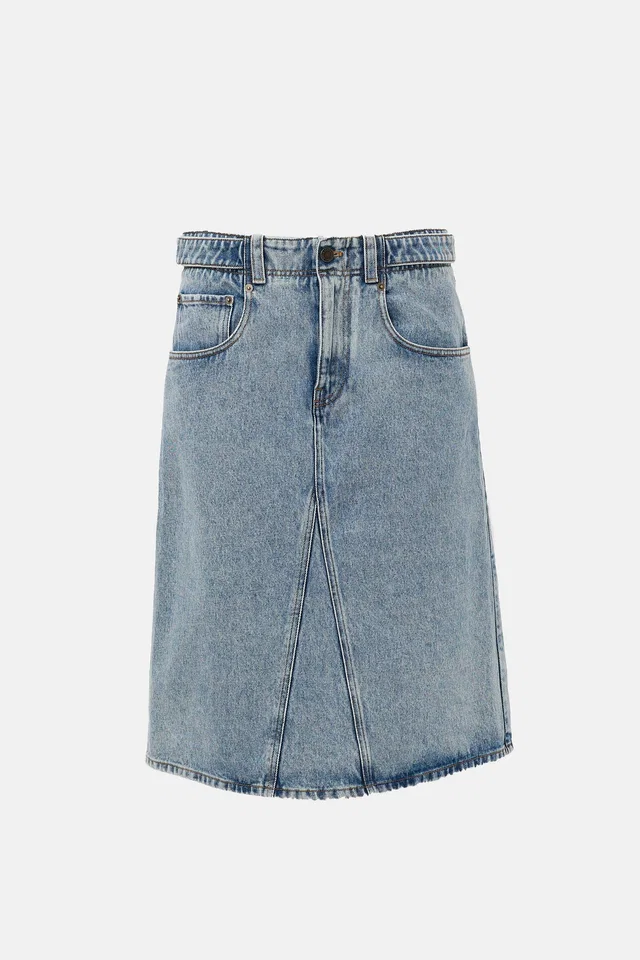 Louis Vuitton Denim Midi Skirt in Denim from VSP Consignment