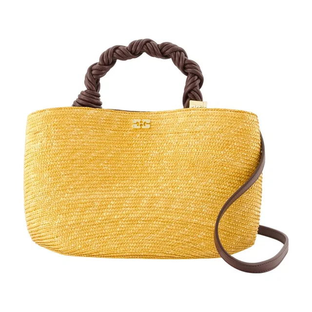 GANNI Bou Top Handle Bag — Yellow Synthetic in Yellow from HEWI