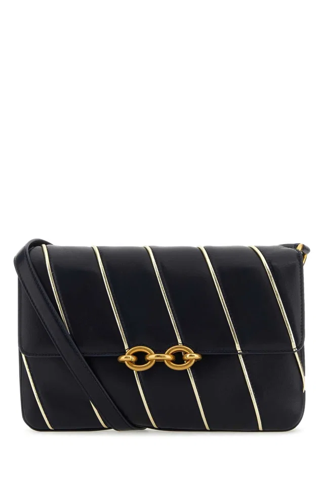 Saint Laurent Le Maillon Shoulder Bag — Black in Black Leather from HEWI