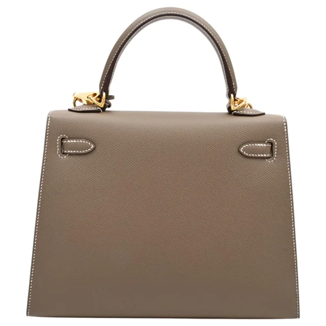 Hermès 2021 Kelly 25 Etoupe in Taupe Epsom leather from VINTAGE QOO TOKYO, photo 2 of 10