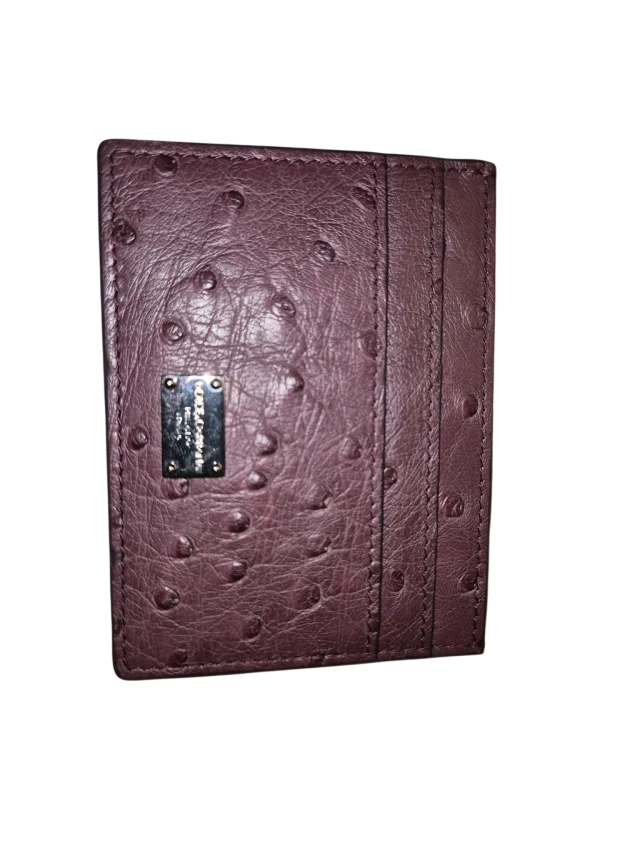 Dolce & Gabbana Cardholder maroon with DG plate from Luxury Promise