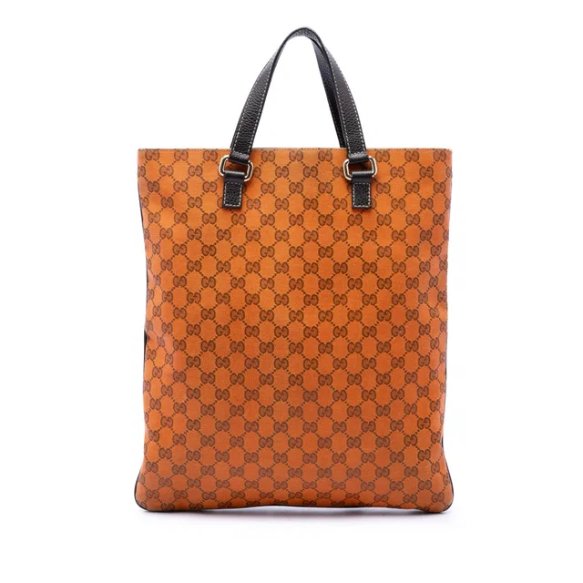 Orange Gucci GG Canvas Tote in Orange Canvas from Designer Revival