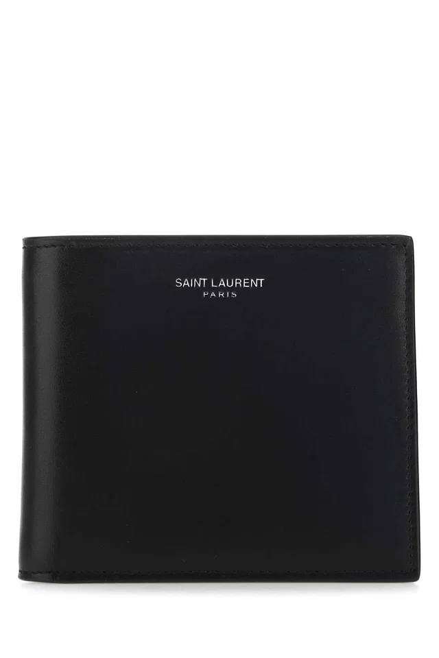 Saint Laurent Calf Leather Wallet — Black Skin in Black Calfskin from HEWI