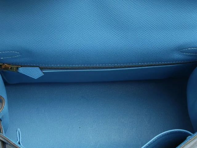 Hermès Blue Paradis Epsom Kelly 28 in Blue Epsom leather from Ann's Fabulous Finds, photo 9 of 11