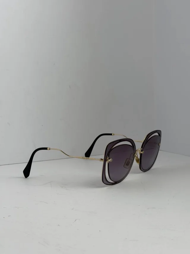 Miu Miu Scenique Oversized Purple/Gold Sunglasses in purple|gold from Poshmark