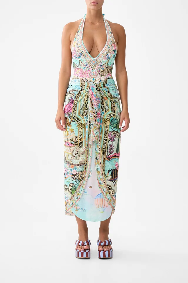 Camilla eBoutique LAYERED MAXI SARONG WITH TIE FRONT MINIATURE MOMENTS from CAMILLA, photo 1 of 1