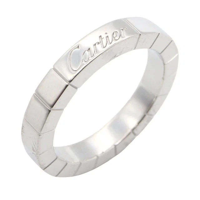 Cartier Lanieres Au750 White Gold Ring Size 7 in White from LuxUness