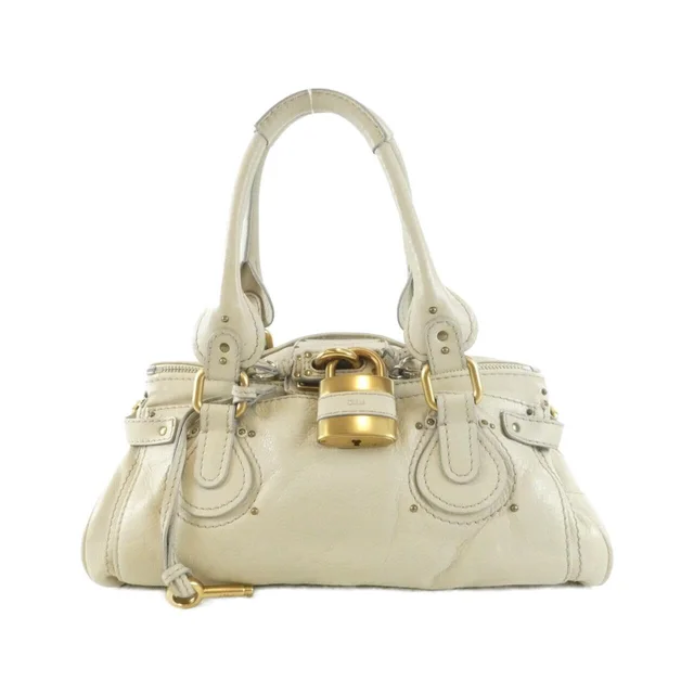 Chloé Paddington 7ESA02 7E422 Bag in BEIGE / GOLD+SILVER metal fittings Cow from KOMEHYO