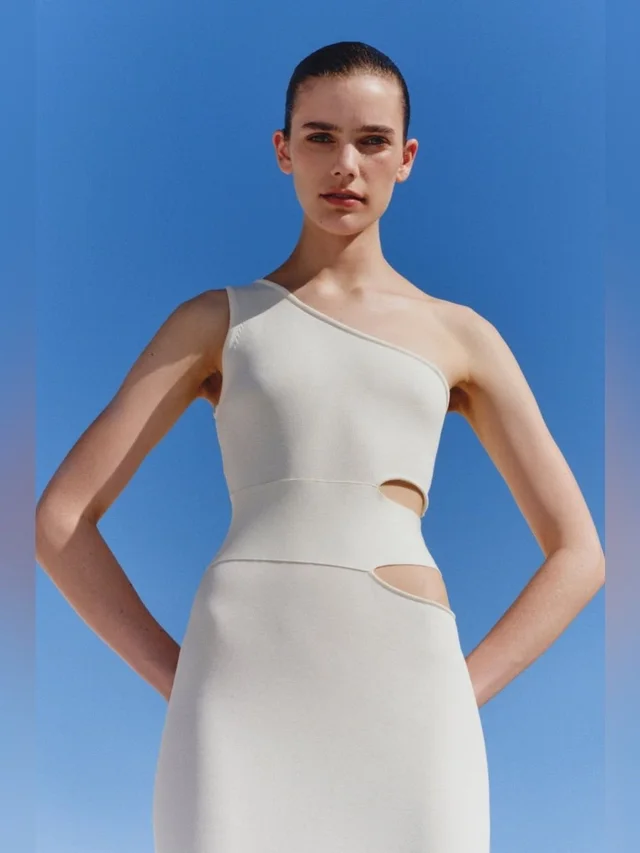 SIMKHAI Aurelia One-Shoulder Cotton & Silk Midi Dress With Side Tie Ds3/Dm2 in Silk from Poshmark