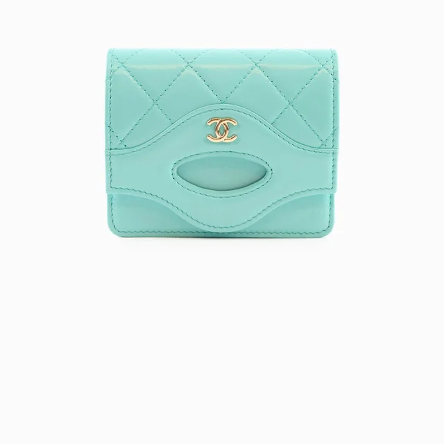 Chanel 31 Flap Wallet Green in Green Leather from The Purse Affair