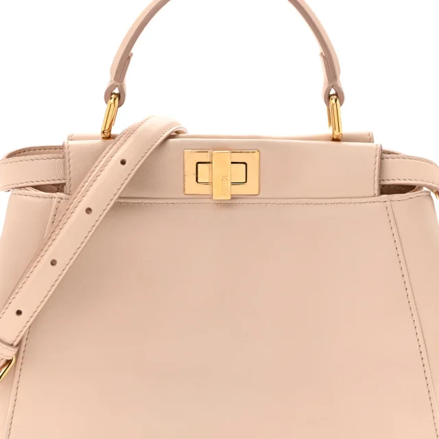 Fendi Nappa Mini Peekaboo Iconic Satchel Rosa Plaster in Nappa leather from FASHIONPHILE, photo 9 of 17