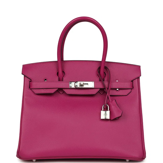 Hermès Birkin 30 Rose Pourpre Epsom Palladium Hardware in Pink Epsom leather from Madison Avenue Couture