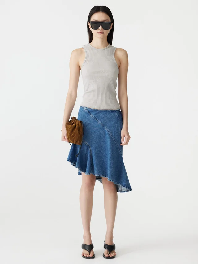Bassike Panelled Denim Skirt from bassike, photo 1 of 1