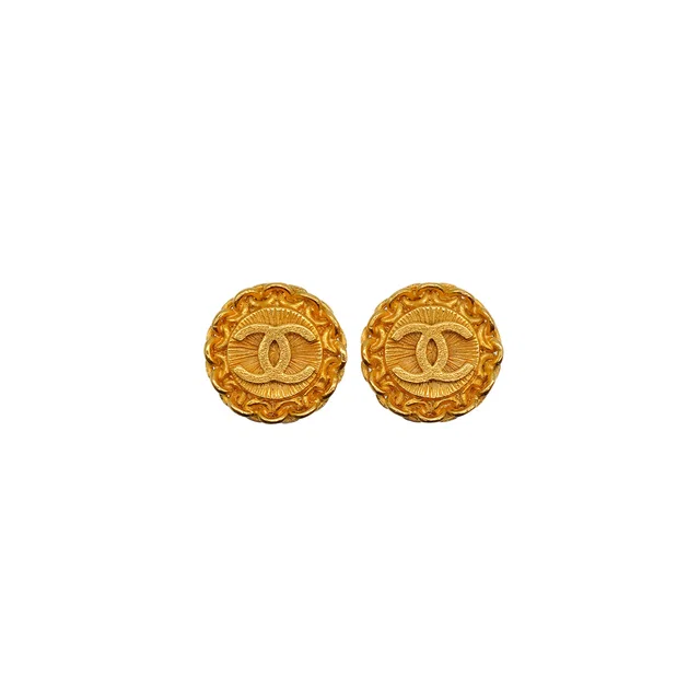 Chanel Vintage Earrings Cocomark Chain Accessory 96A from Luxury Promise