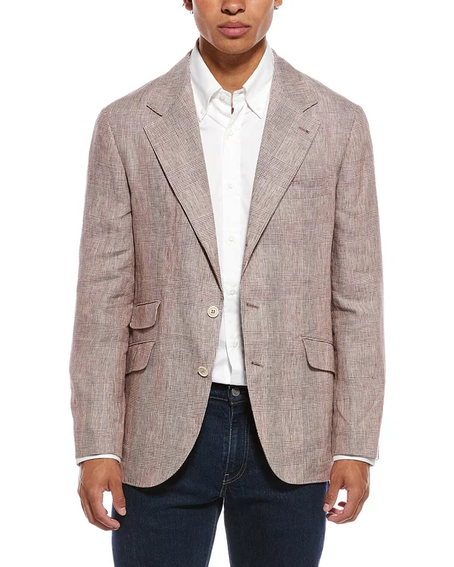 Brunello Cucinelli Linen Blazer in //asset2.ruecdn.com/images/sw/101074/1010747134_RLSW_grey.jpg, image 1 of 1 from Gilt