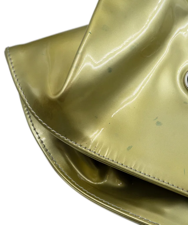Chanel vinyl gold tote bag with large CC logo crystal diamante detailing in Gold from Luxury Promise, photo 5 of 7