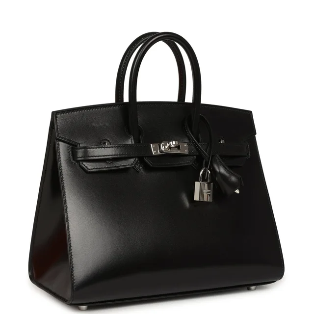 Hermès Birkin Sellier 25 Black Box Palladium Hardware in Black Calfskin from Madison Avenue Couture, photo 2 of 2