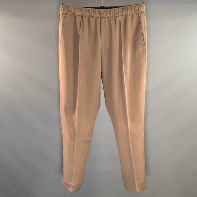 Lanvin Size 36 Tan Wool Zip Fly Casual Pants in neutral|brown Wool from Poshmark