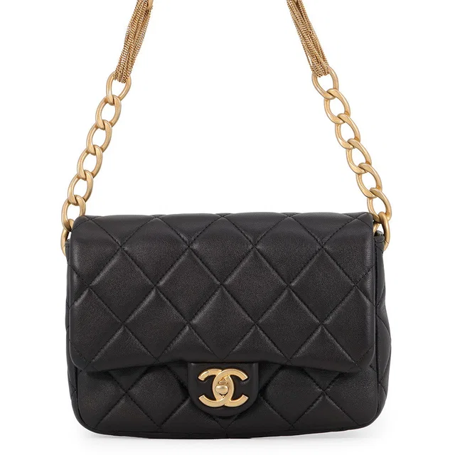 Chanel Matelasse Single Flap Shoulder Bag BlackAS4231 Lambskin in Lambskin from GALLERY RARE