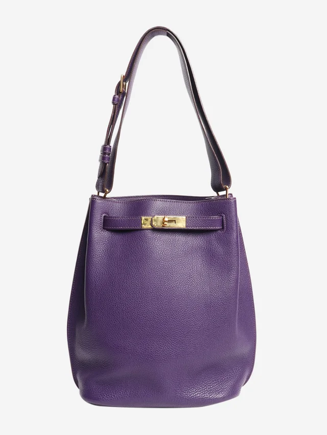 Hermès Purple 2010 So Kelly shoulder bag in Purple Togo leather from Sign of the Times