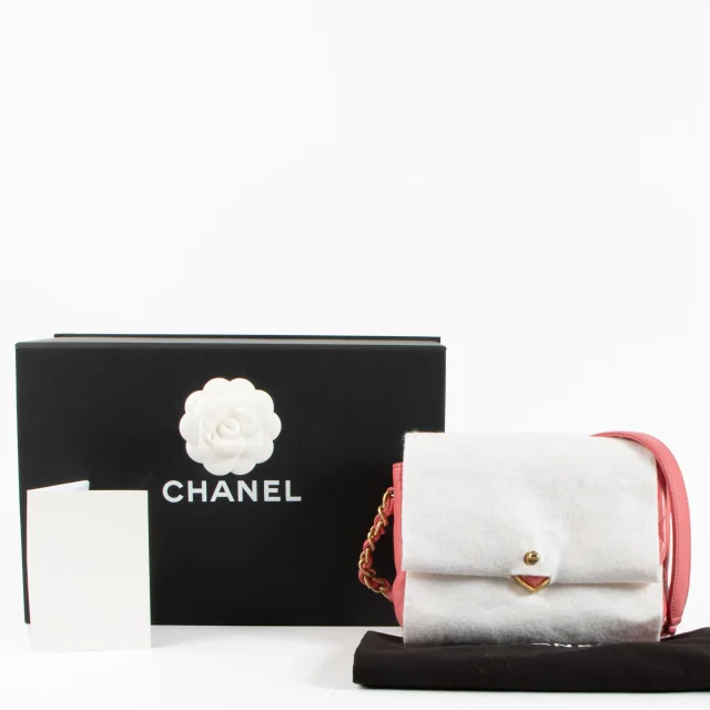 Chanel Pink Lambskin Coco Love Heart Mini Flap Bag in Pink Lambskin from Labellov, photo 2 of 8