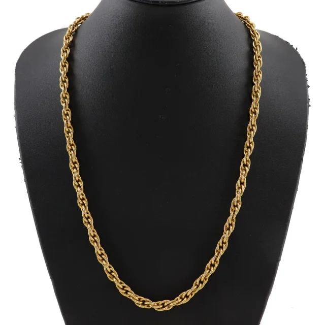Chanel Vintage Long Chain Necklace Gold Plated in Gold Gold-plated metal from LuxUness, photo 2 of 6