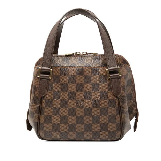 Brown Louis Vuitton Damier Ebene Belem PM Handbag in Brown Canvas from Designer Revival