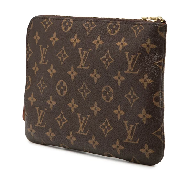 Brown Louis Vuitton Monogram Etui Voyageur PM Clutch Bag in Brown Coated canvas from Designer Revival, photo 2 of 2