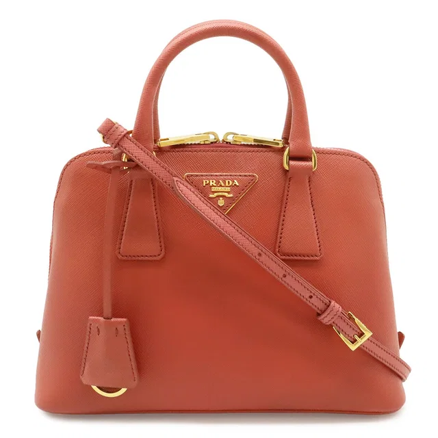 Prada Promenade Mini Bag 2-Way Crossbody Saffiano Leather Pink Gold in Pink Saffiano leather from The Reluxe