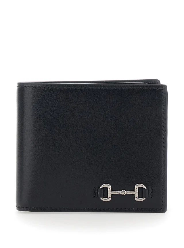 Gucci Horsebit Leather Wallet — Black Calf in Black Leather from HEWI