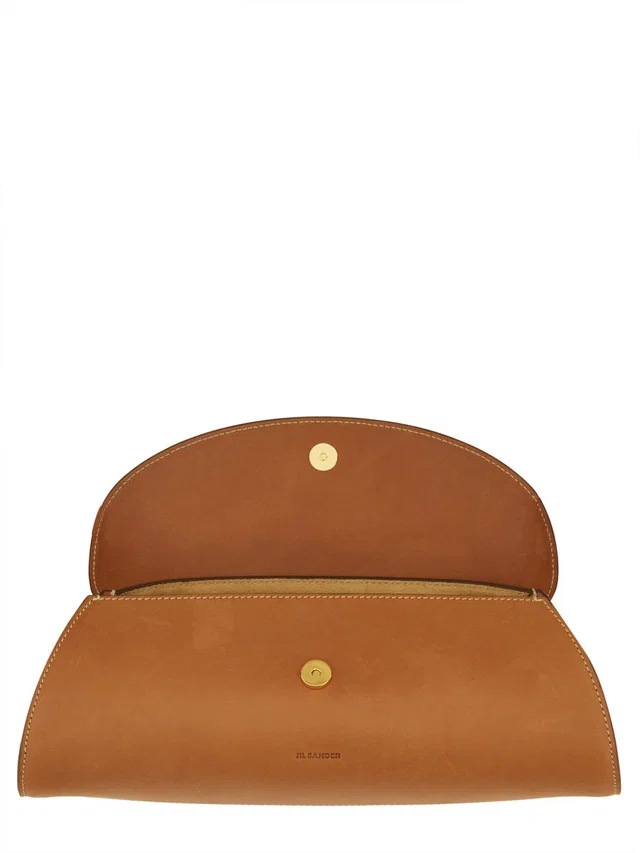 Jil Sander Cannoli Shoulder Bag — Brown Leather in Brown Leather from HEWI