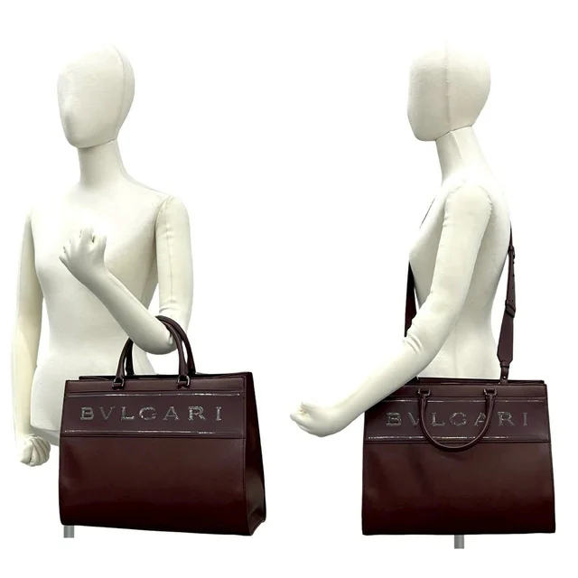 Bvlgari Leather 2way Tote Bag in Leather from LuxUness, photo 2 of 2