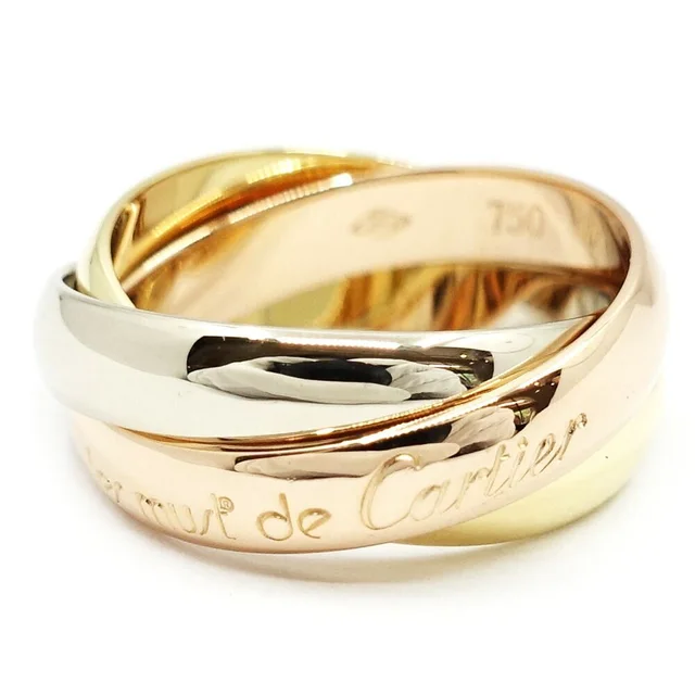 Cartier 18K Yellow Gold WG PG Trinity Ring Pinky in Yellow from The Reluxe