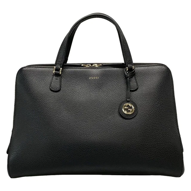 Gucci Tote Bag Black Leather in Black Leather from The Reluxe