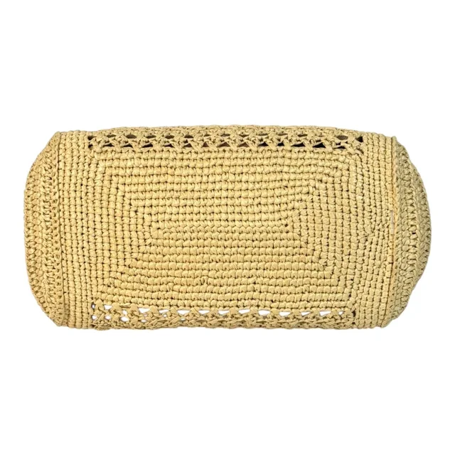 Miu Miu Neutral Raffia Crochet Tote Bag in Raffia from Luxury Promise, photo 7 of 7