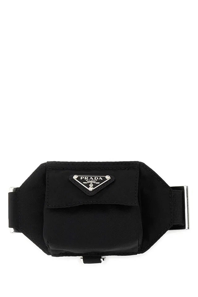 Prada Belt Bag — Black Poliammide Riciclata Wallet in Black Nylon from HEWI