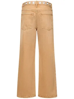 RE/DONE Wide-leg jeans with button closure in 100% Cotton, photo 4 of 5 from LUISAVIAROMA