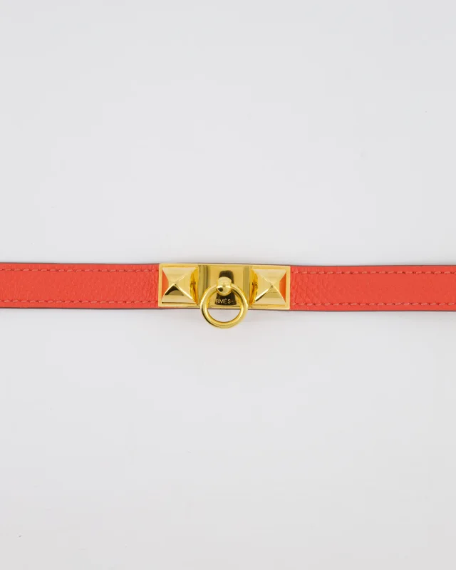 Hermès Double Tour Bracelet in Pink Epsom leather from Sellier, photo 2 of 8