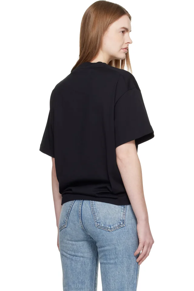 Jil Sander Black Logo T-Shirt, photo 3 of 5 from SSENSE