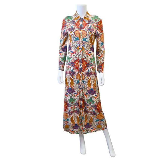 Etro Multicolor Pegaso Motif Shirt Dress in Multicolor from Clotheshorse Anonymous