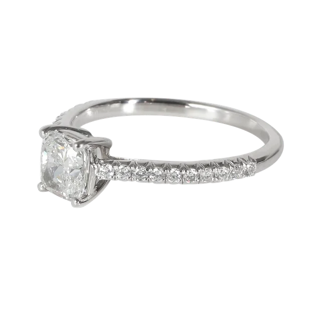 Tiffany & Co. 0.89 Ct Cushion Modified Diamond Novo Engagement Ring 950 from HEWI, photo 2 of 2