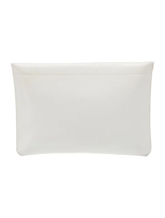 Delvaux Leather Clutch in white Leather from The RealReal, photo 4 of 6